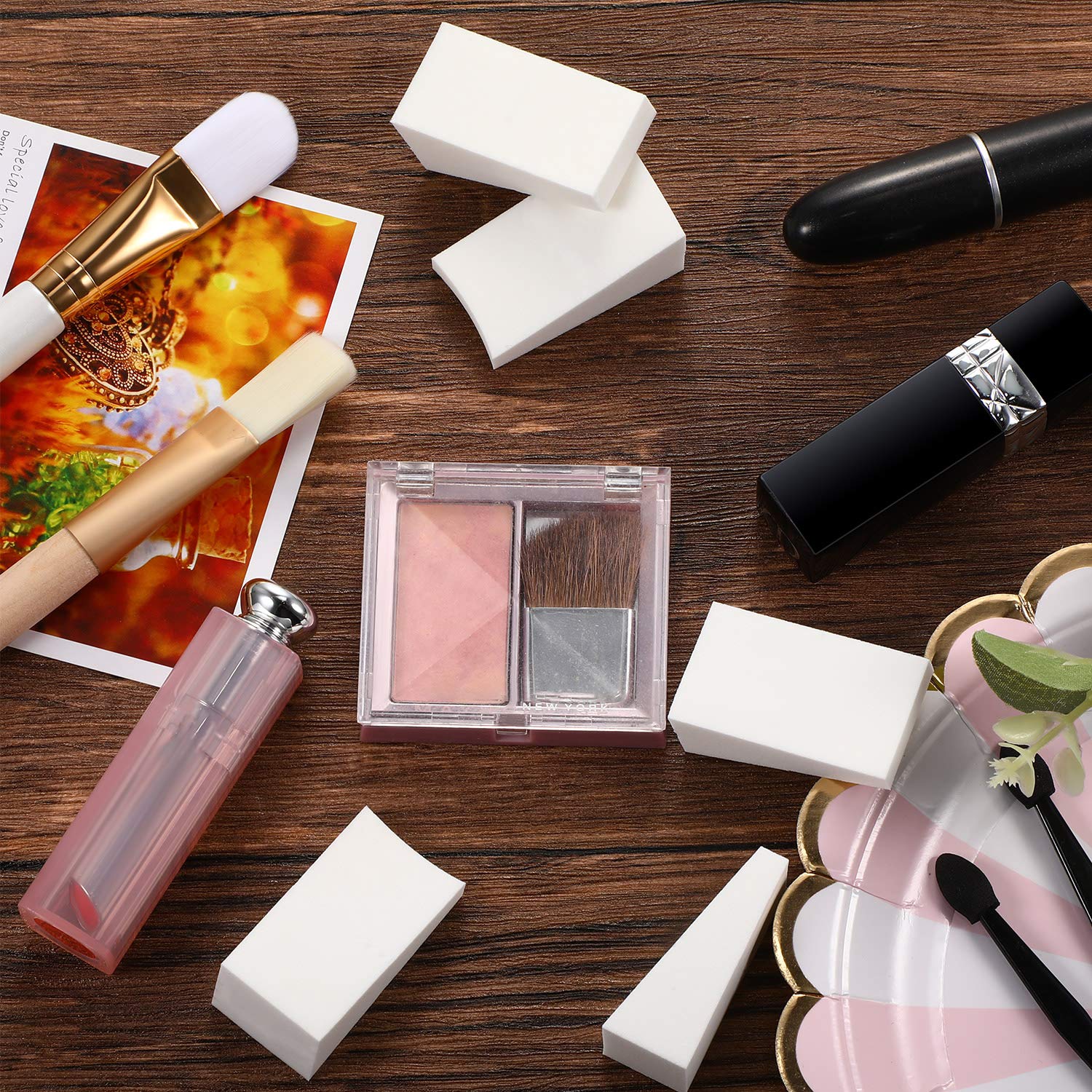 TecUnite wedge makeup sponge close-up highlights soft texture for smooth foundation.