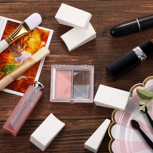 TecUnite wedge makeup sponge close-up highlights soft texture for smooth foundation.
