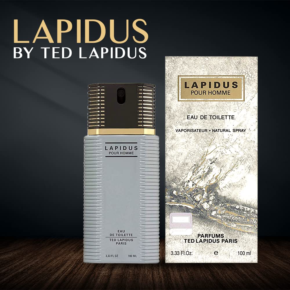 Lapidus by Ted Lapidus for Men spray action demonstrates easy application.