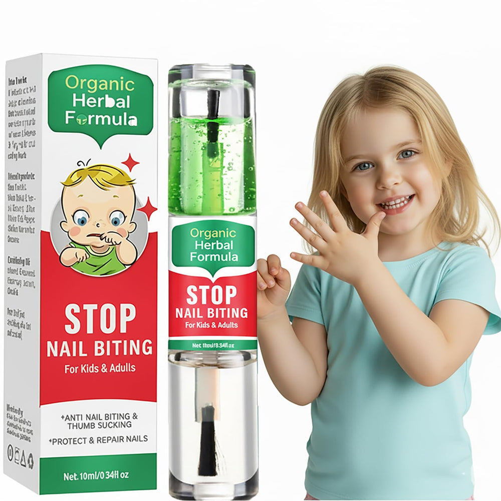 TEELAMP Nail Biting Treatment bottle close-up, compact and travel-ready.