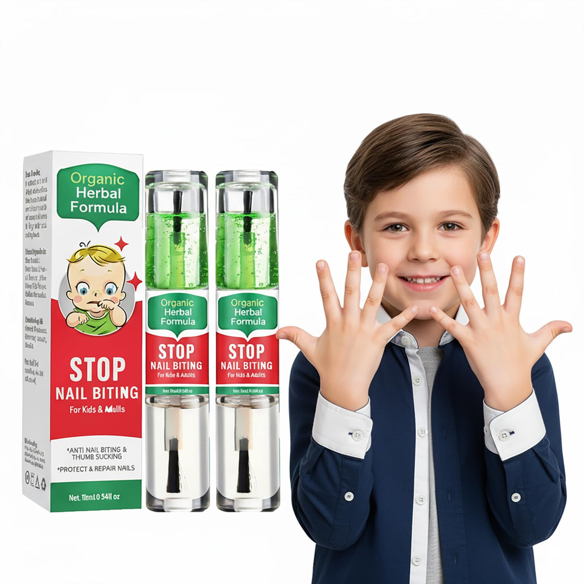 TEELAMP nail biting treatment kids 2-pack bottle for on-the-go deterrence.