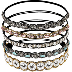 Teenitor 5pcs rhinestone headbands for women add subtle sparkle to outfits