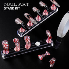 Teenitor magnetic nail stand display helps organize and dry nails neatly.