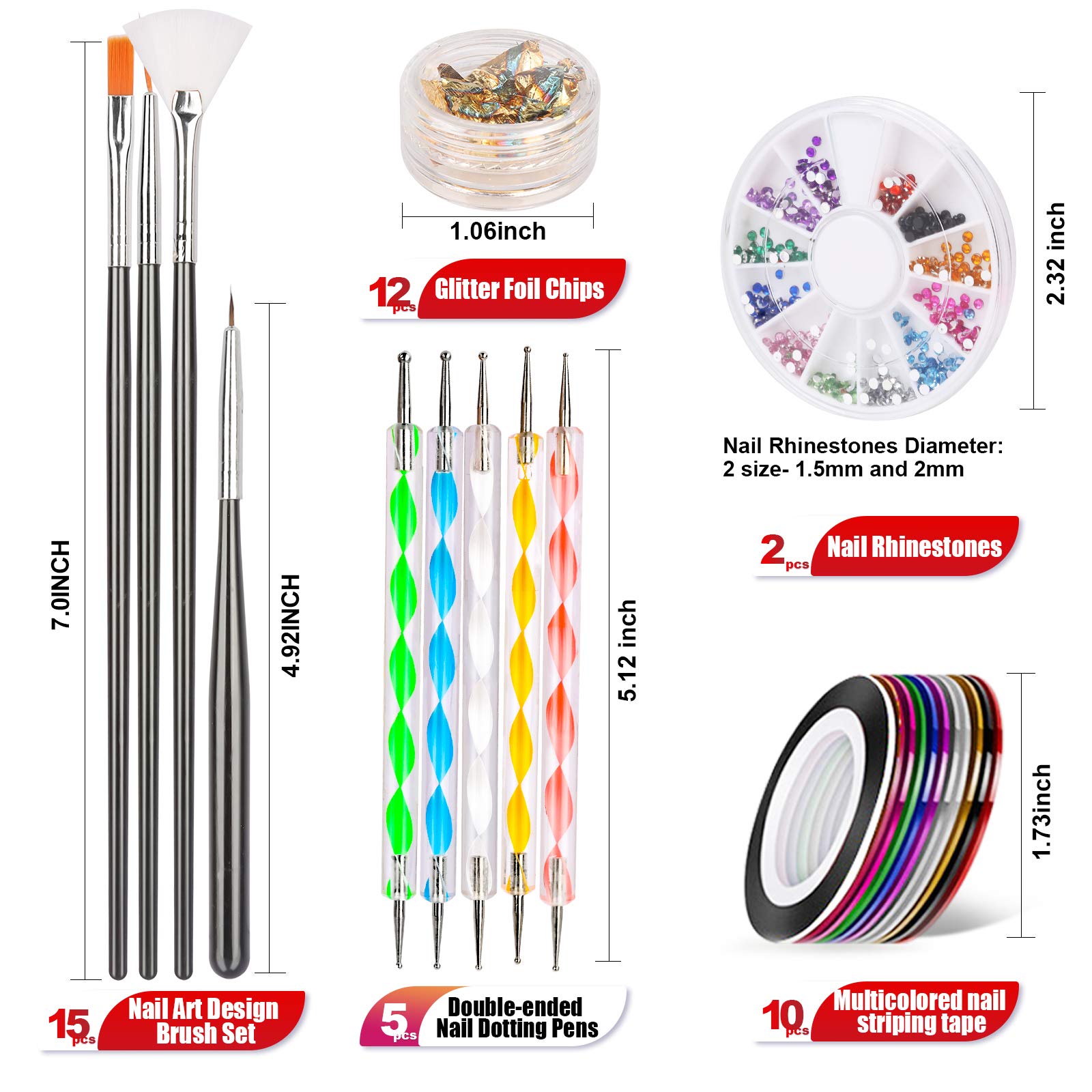 Teenitor Nail Art Dotting Pens enabling clean dots and lines with ease