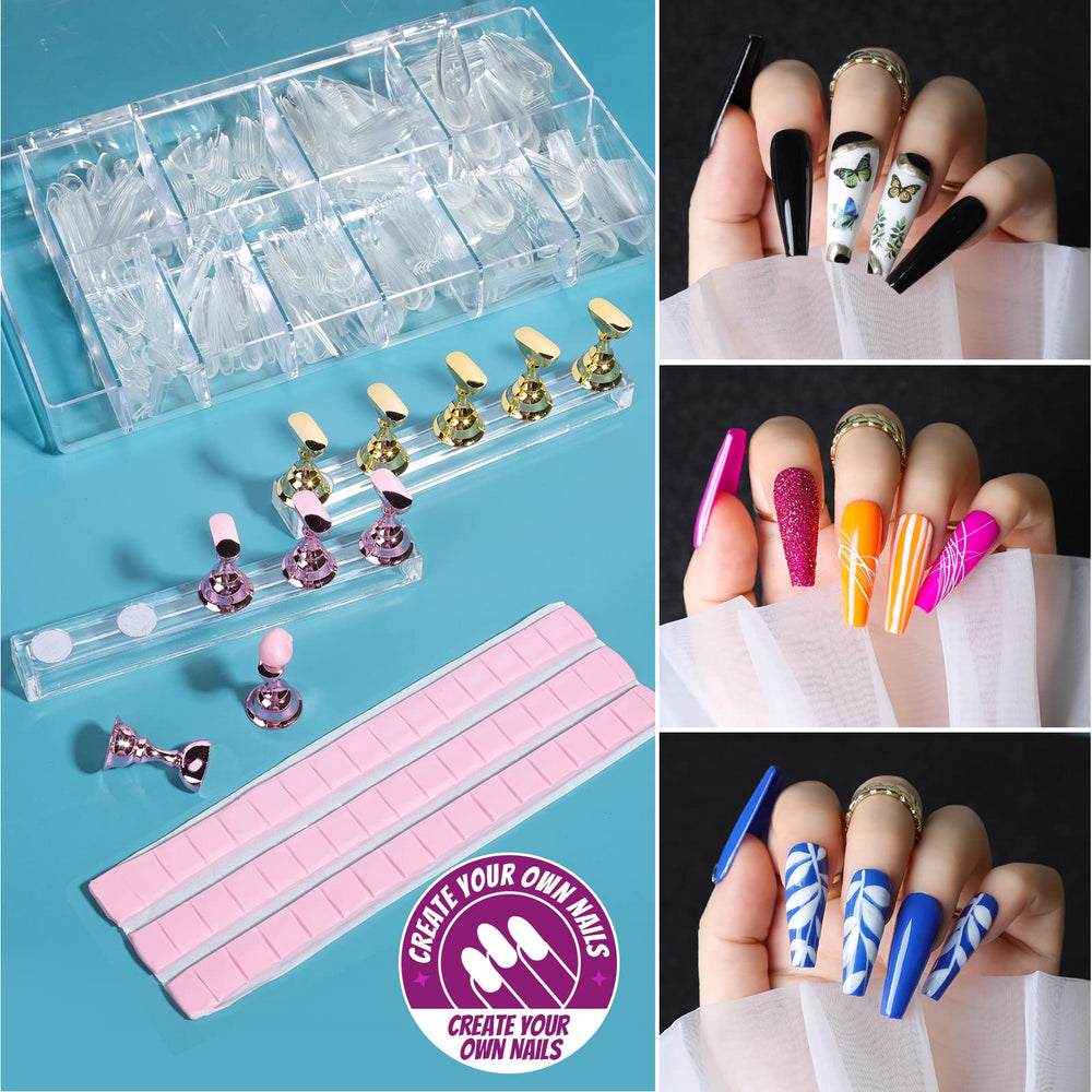 Teenitor nail stand with magnetic holder for secure display and easy organization.