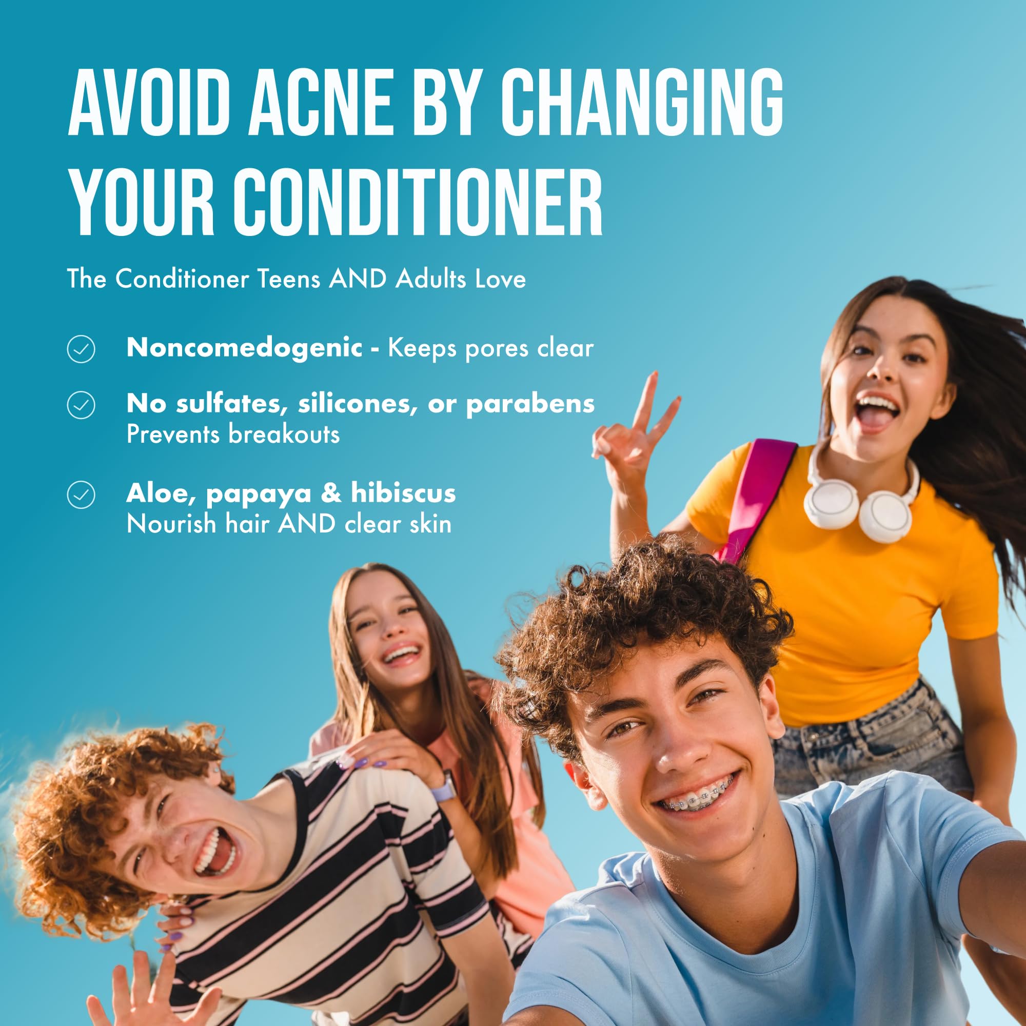 Teenology Teen Conditioner Vanilla Almond packaging communicates fragrance and product benefits at a glance.