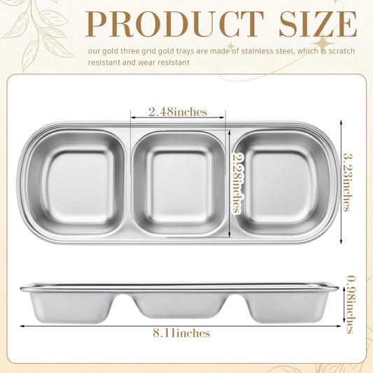 Teenyyou stainless steel compartment tray for durable, easy-to-clean skincare tools