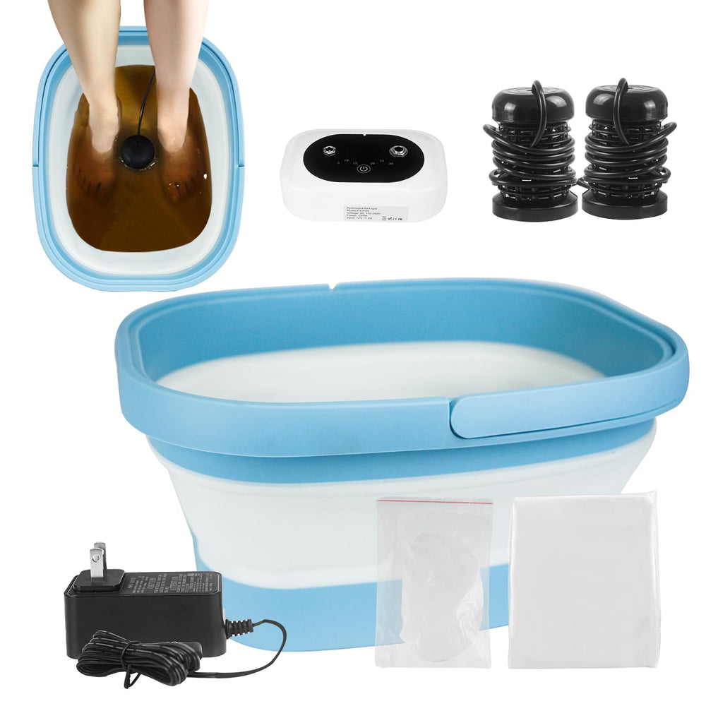 teepten Ionic Foot Bath front view shows compact home spa setup