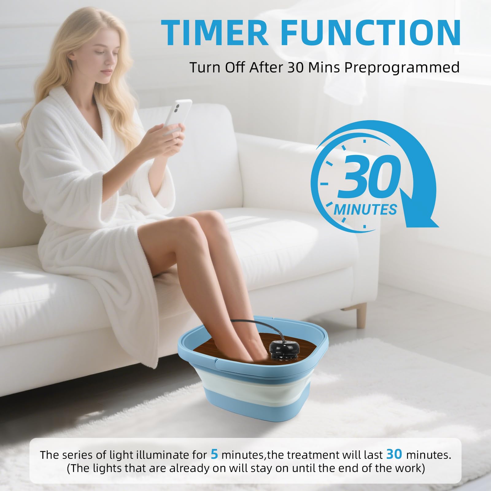 teepten Ionic Foot Bath sea salt pack included