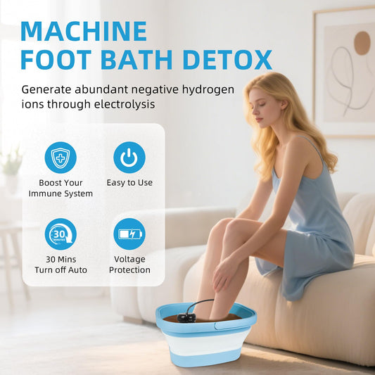 teepten Ionic Foot Bath side folding design for easy storage