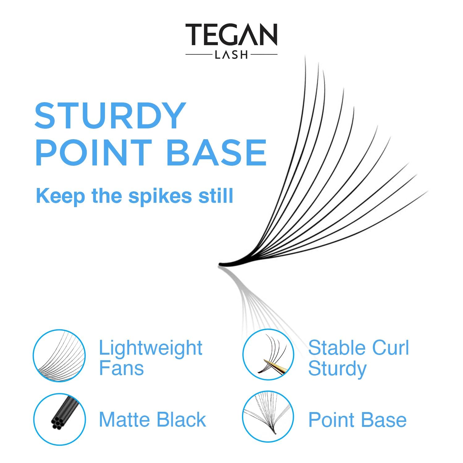 TEGAN LASH 500 promade lashes natural curl adds subtle eye definition