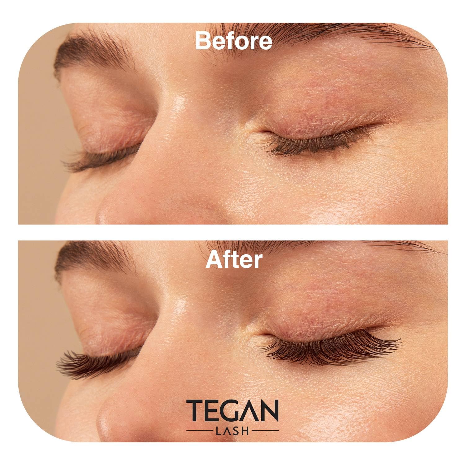 TEGAN LASH 500 promade handmade PBT material showcases premium, lightweight fibers for volume.