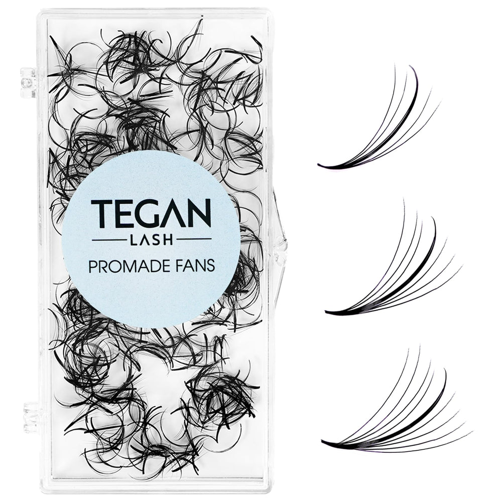 TEGAN LASH wispy fans in a 500-pack for fast, full-volume lash sets.