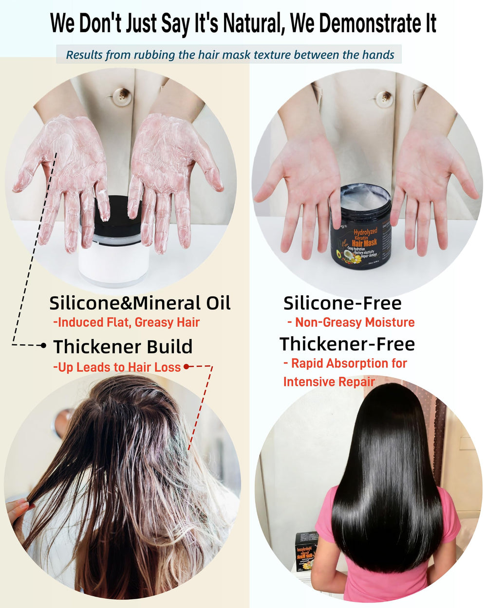 Tekugi packaging front label highlighting silicone-free promise