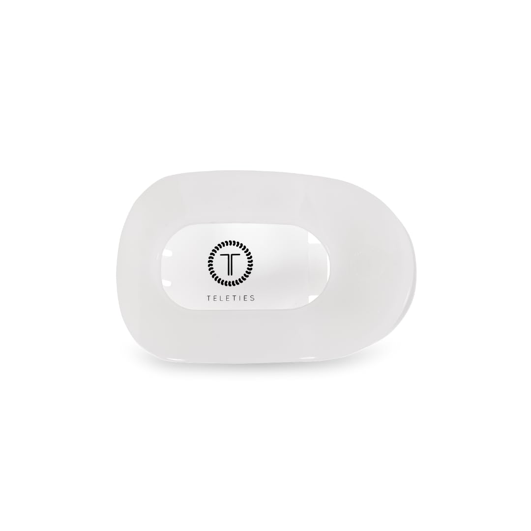 Teleties large flat round clip delivering a strong grip for thick hair