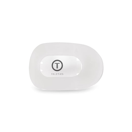 Teleties large flat round clip delivering a strong grip for thick hair