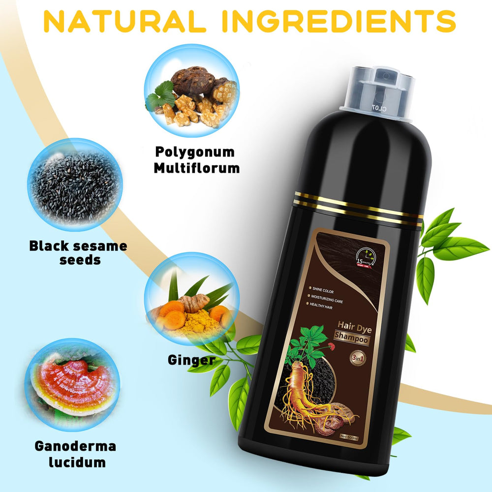 Temgofeau chestnut color shampoo 500ml provides rich shade