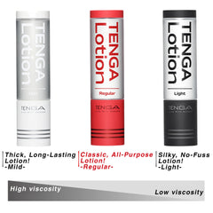 TENGA Light Lotion TLO-003 Black pouring action demonstrates controlled dispensing