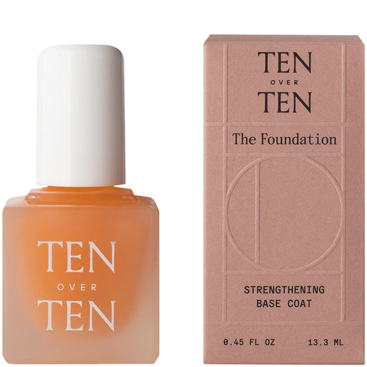 Tenoverten Foundation Fortifying Base Coat strengthens nails and supports longer-lasting polish.