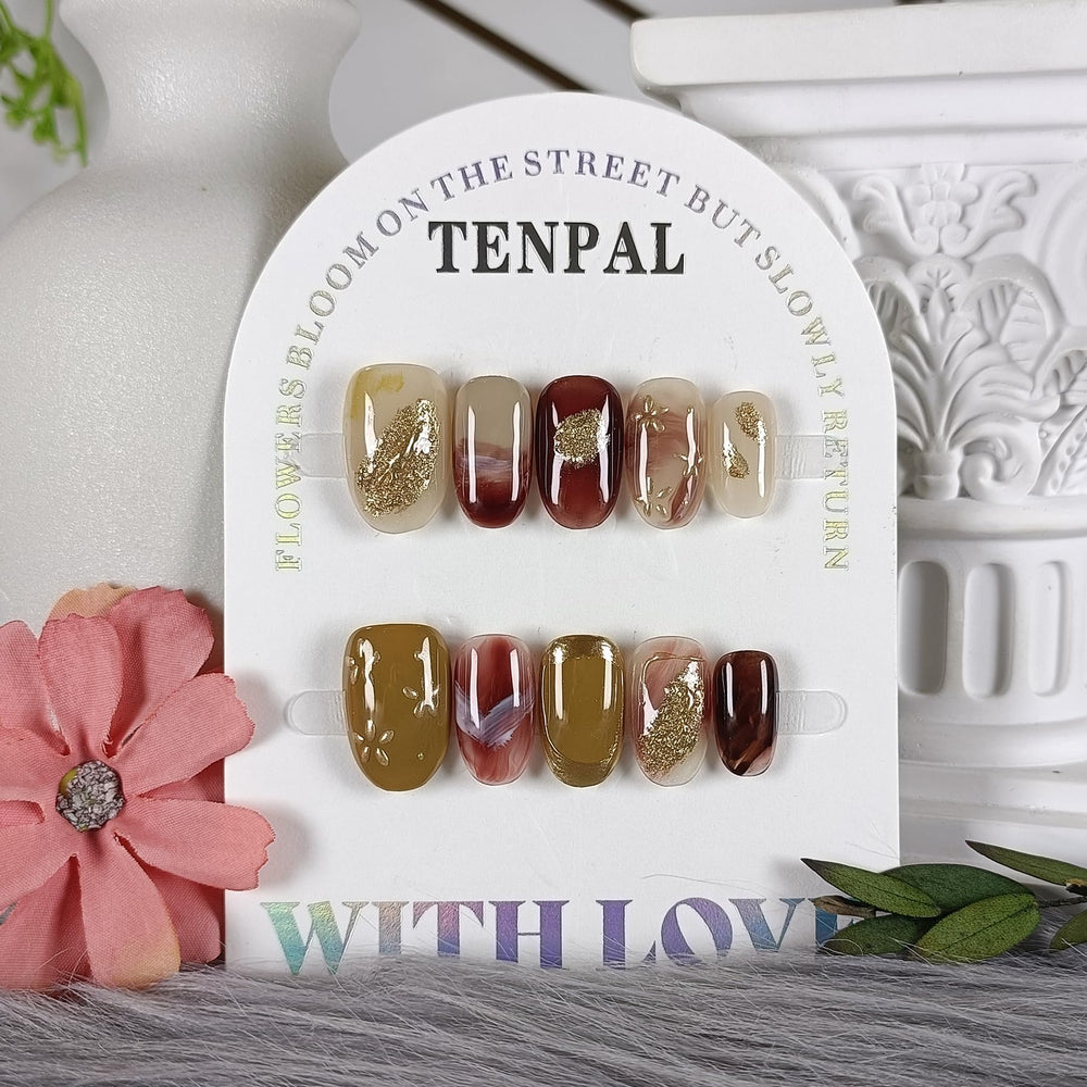 TENPAL Autumn Winter Ombre Yellow Leaves pattern for seasonal elegance.
