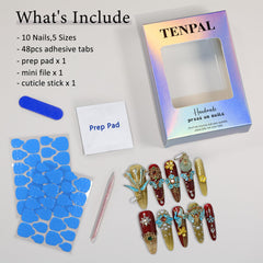 TENPAL gel-look finish without UV light for quick wear.