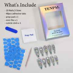 Tenpal gel-look finish without UV light for salon-grade shine.