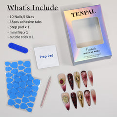 Tenpal matte finish press-on nails designed for gym-friendly wear.
