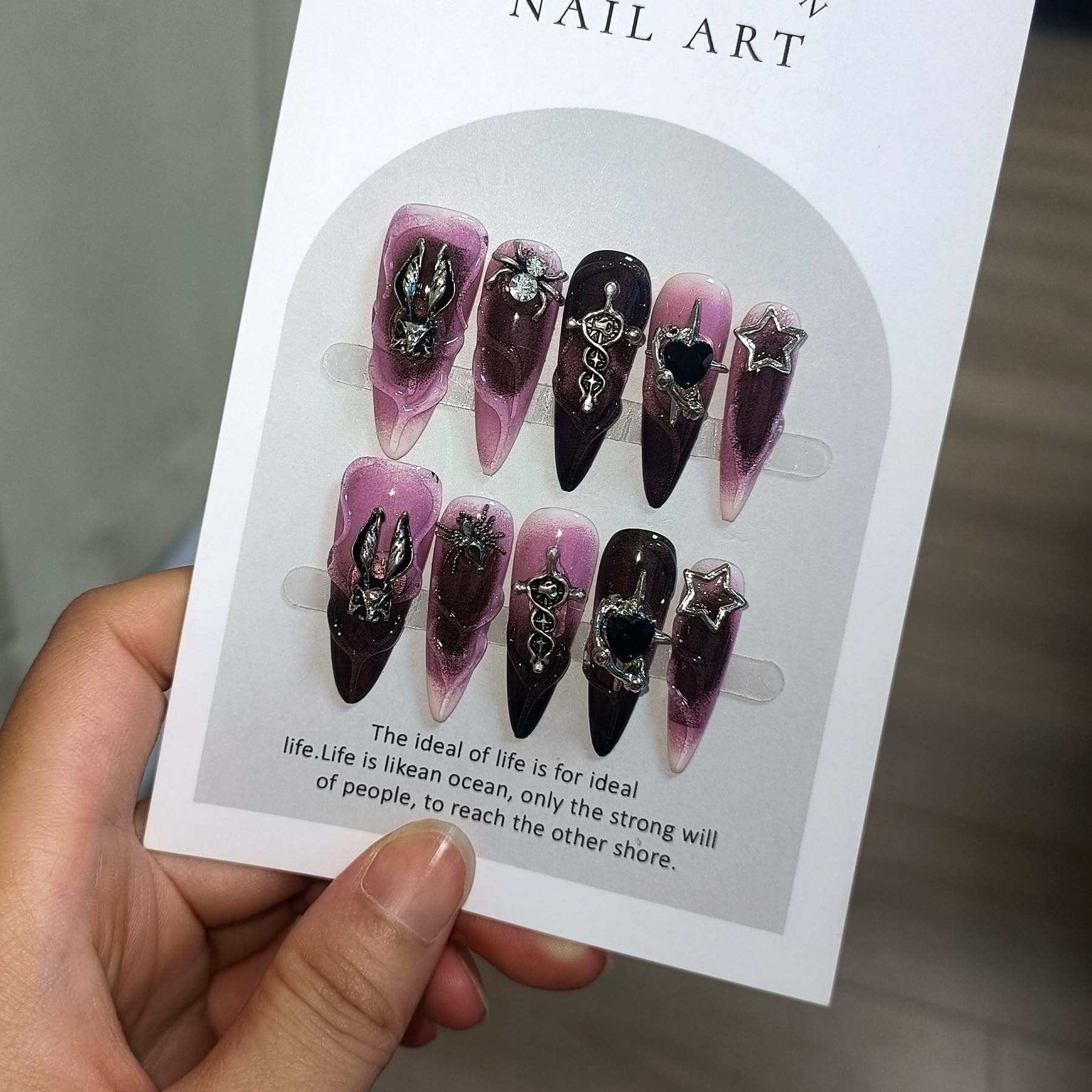 Halloween-inspired TENPAL nails with edgy kawaii vibe