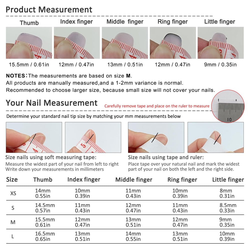 Included adhesive and nail kit for quick at-home use