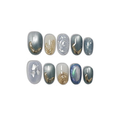 TENPAL light green acrylic soft gel nails for elegant everyday wear