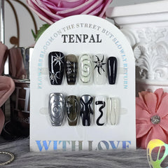 TENPAL nail set includes adhesive for secure, quick application