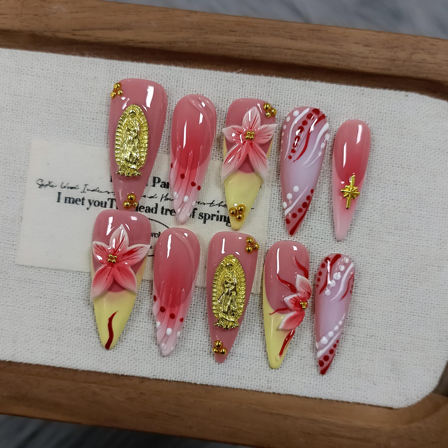 TENPAL includes adhesive, file, cuticle stick, and prep pad for application