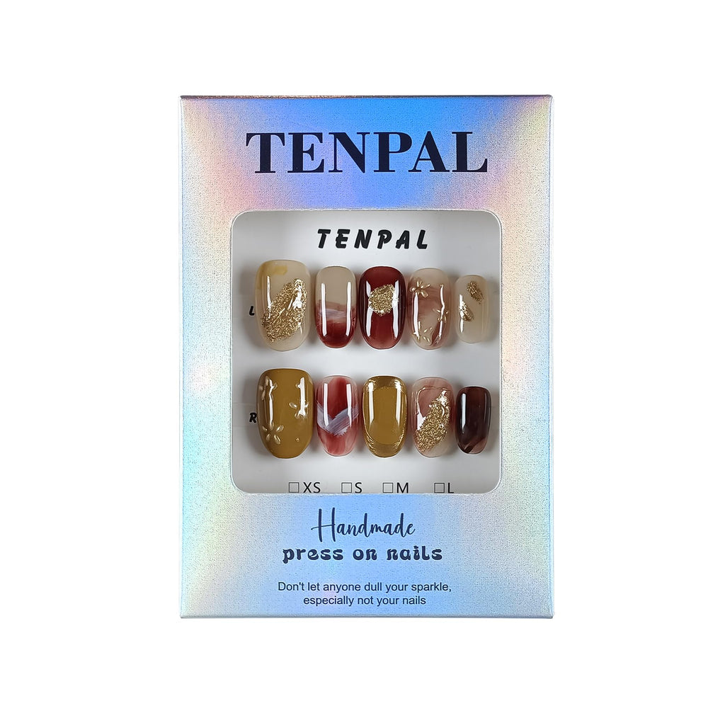 TENPAL Tool trio with file, cuticle stick, and prep pad for precise prep.