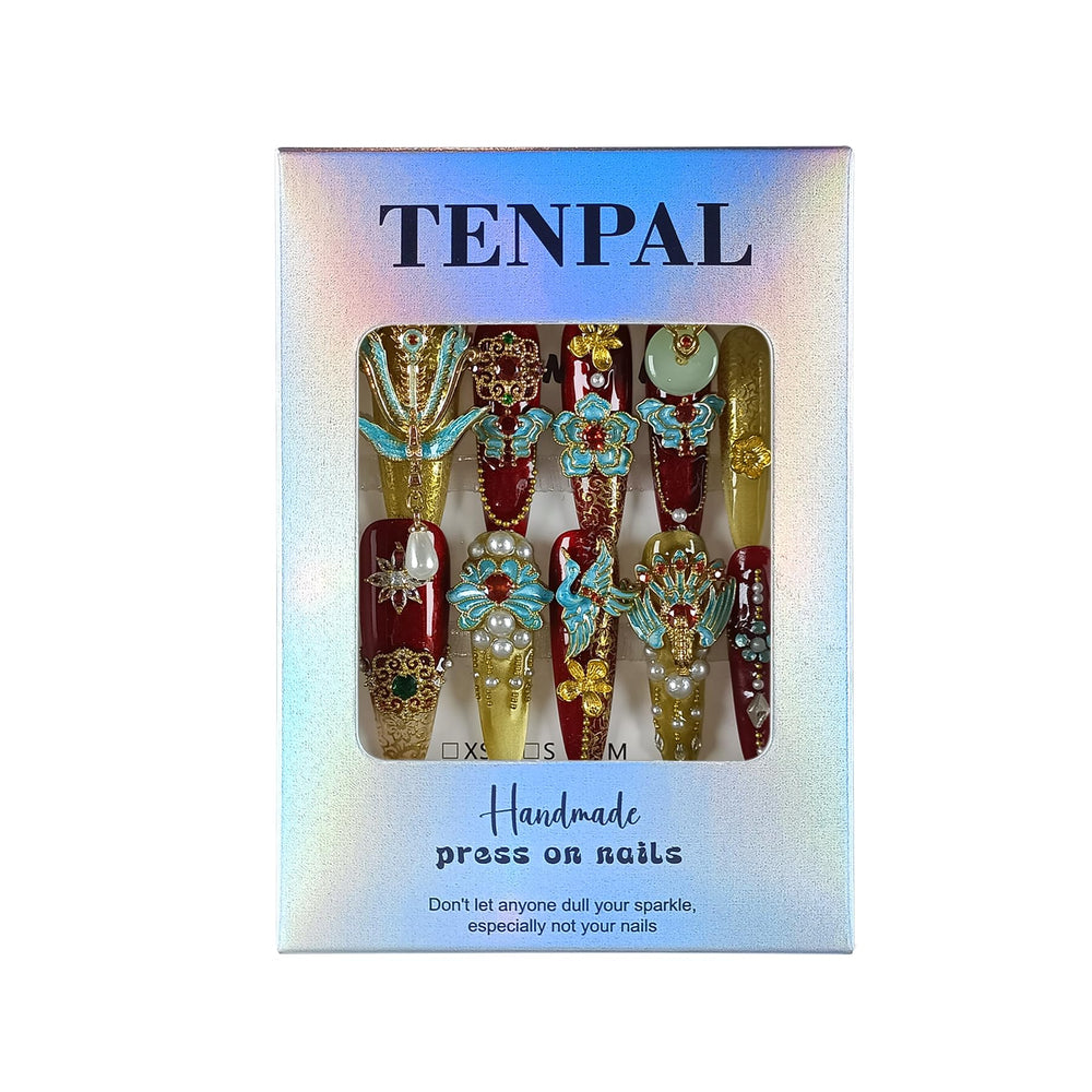 TENPAL waterproof matte nails suitable for events and daily use.