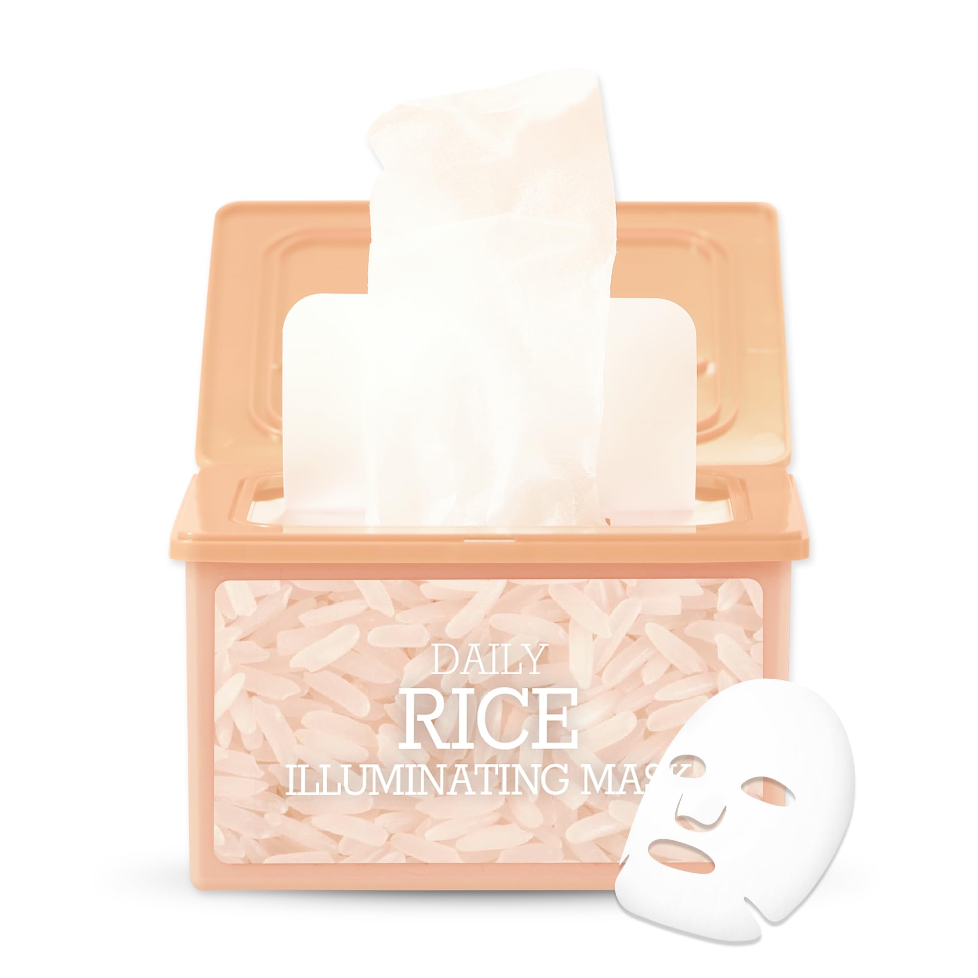 Tenzero Daily Rice Illuminating Mask box and sheets for hygienic daily care