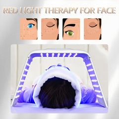 Teojax skin-safe red and blue light therapy suitable for most skin types.
