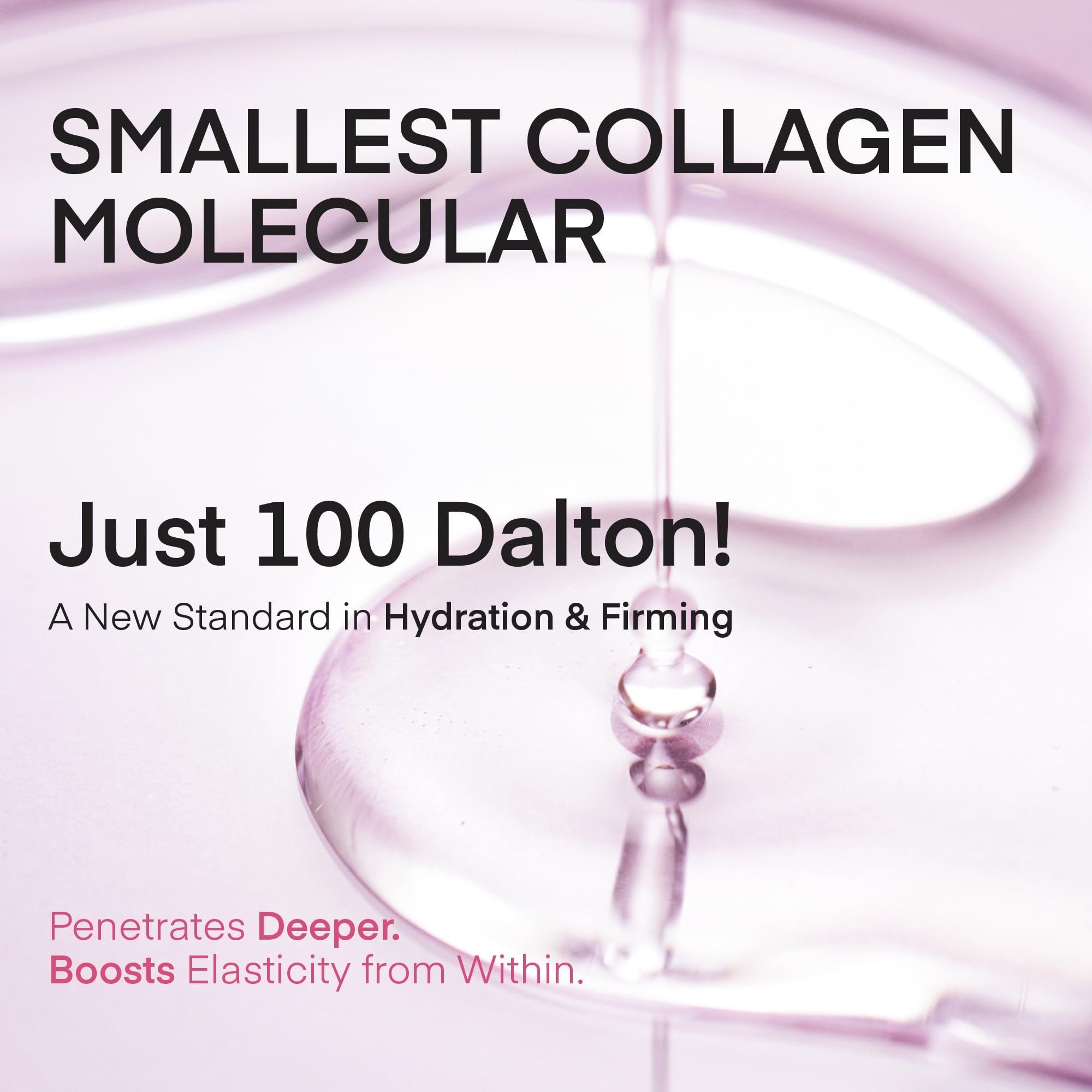 Close-up of 100Da collagen detail indicates deep penetration