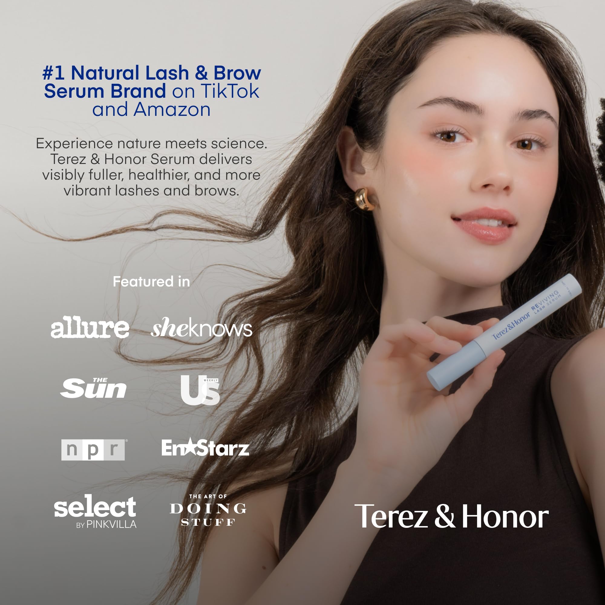 TEREZ & HONOR Reviving Lash Serum after-extension gentle care.