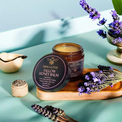 Terra Lotus balm with lavender notes scented for skin comfort
