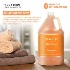 Terra Pure 1-gallon shampoo refill for easy dispenser replenishment