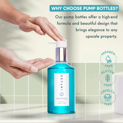Terra Pure 1-Shoppe Infuse body wash bottle pump for guest bathing.