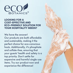 Terra Pure Eco Botanics hotel bathroom amenities shown as premium guest experience