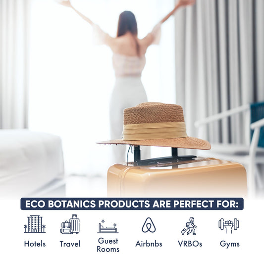 Terra Pure Eco Botanics label on hotel shampoo gallon for premium guest amenities