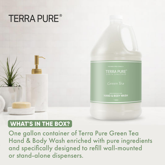 Terra Pure green tea scent refill for dispensers offers a calming ambiance