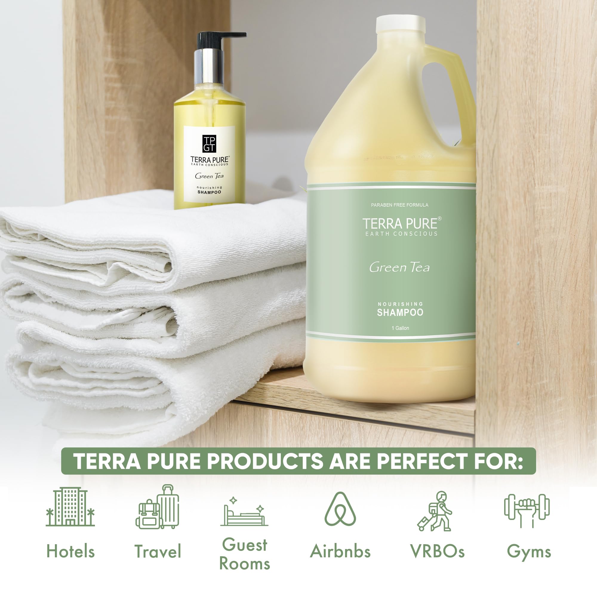 Terra Pure four-gallon container enables efficient replenishment across a property.