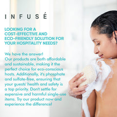 Terra Pure Infuse paraben-free formula supports eco-friendly amenities