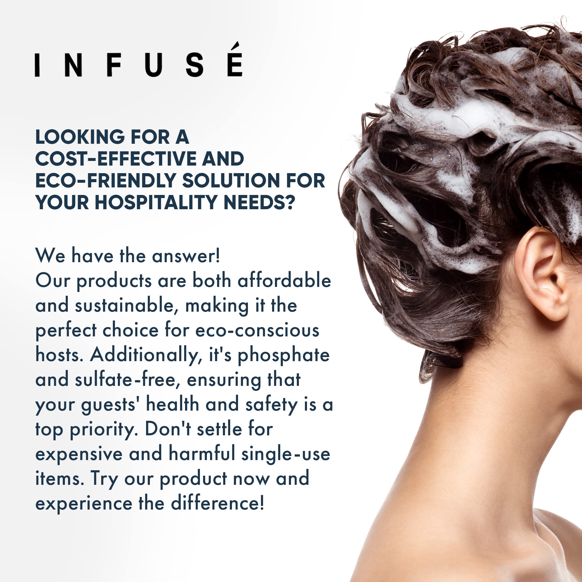 Terra Pure Infuse lavender mint shampoo on bathroom shelf creates premium guest impression