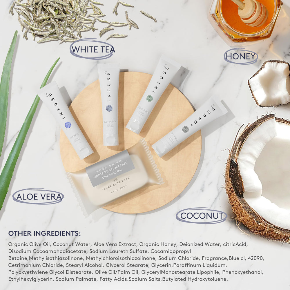 Terra Pure Infuse White Tea Coconut Body Lotion tube for soft skin.