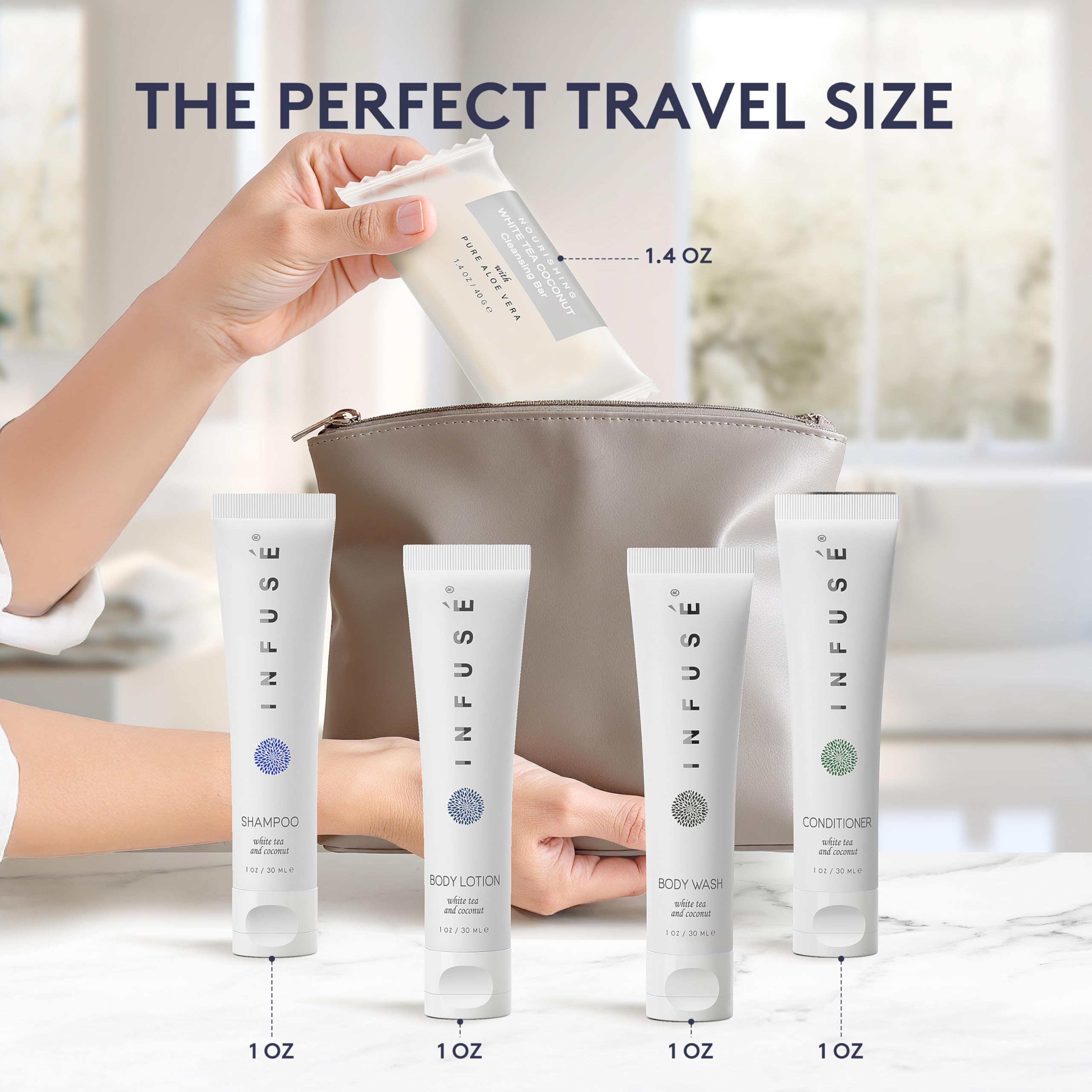Terra Pure Infuse White Tea Coconut Body Wash bottle for clean refreshed guests.