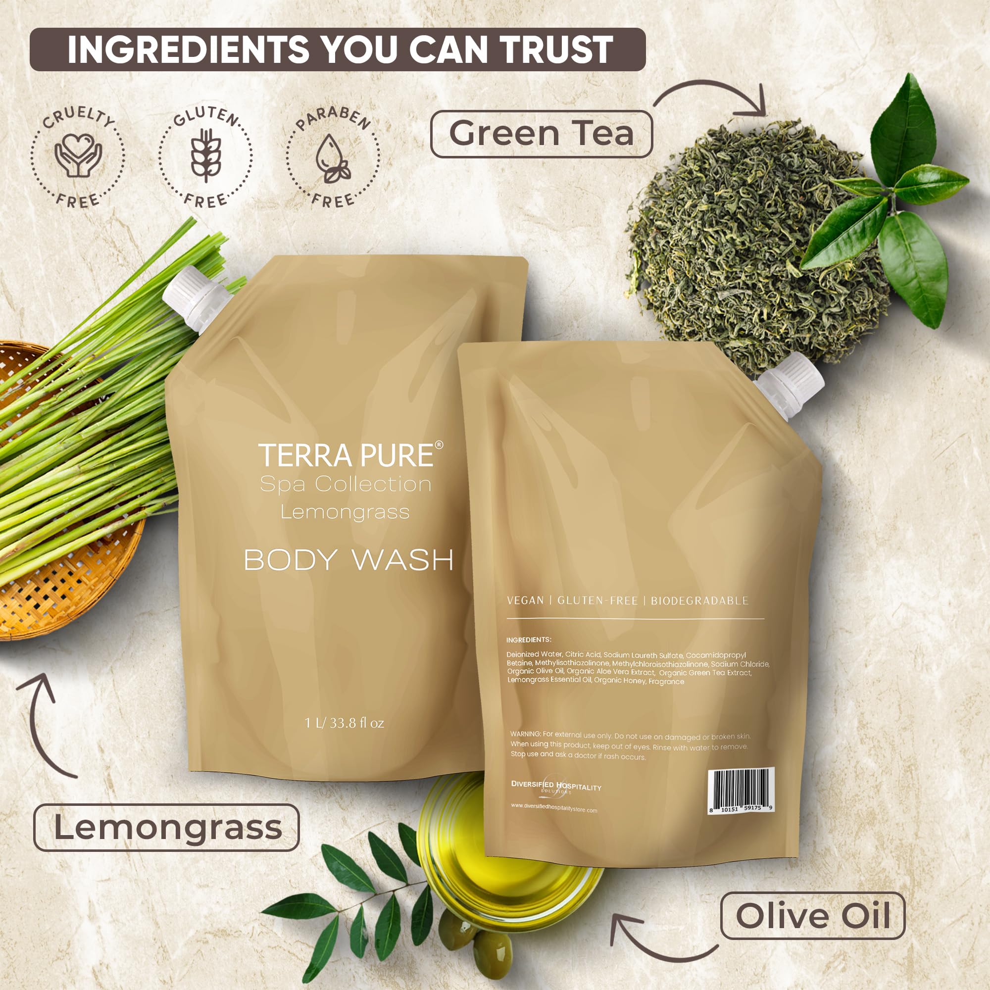Terra Pure Spa offers luxurious texture and fragrance for premium guest bathrooms